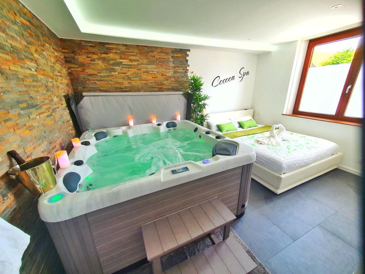 -GITE COCOON SPA-JACUZZI-JARDIN-PARKING Privé-CLIMATISATION Holtzwihr Exterior foto